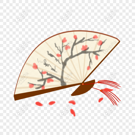 Веер в китайском стиле рисунок