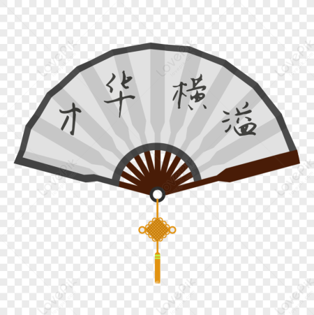 Японский веер с иероглифами