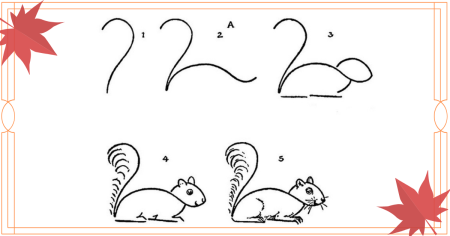 Как нарисовать белку