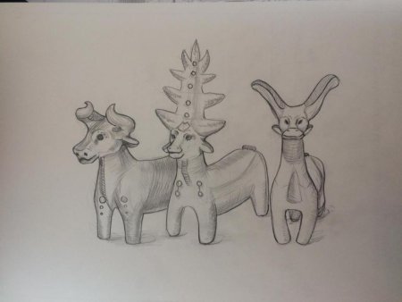 Абашевская игрушка рисунок