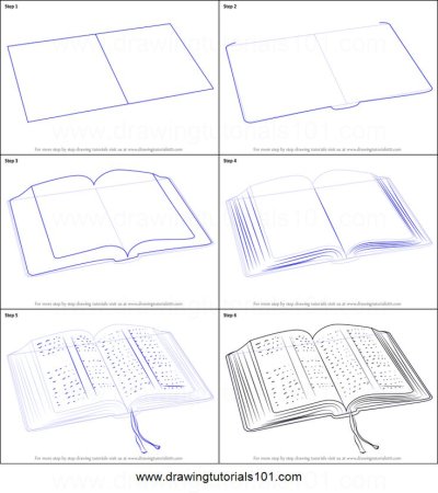 Поэтапное рисование книжки