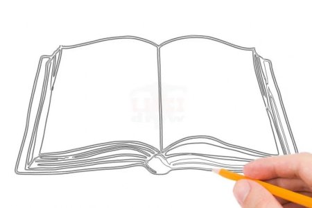 Поэтапное рисование книжки