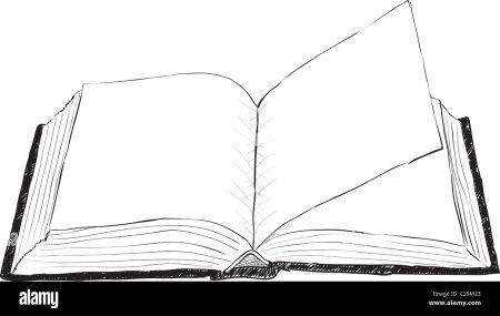 Развернутая книга карандашом