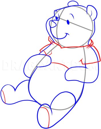 Винни пух поэтапное рисование