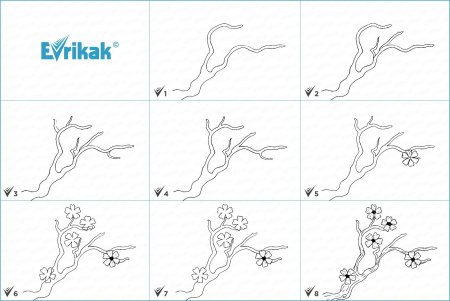 Сакура рисунок поэтапно