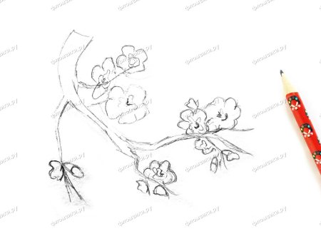 Веточка рисунок