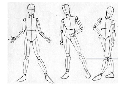 Этапное рисование человека