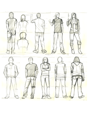 Схема рисования человека