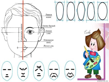 Схема рисования портрета
