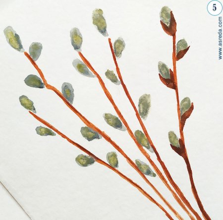 Рисование веточки вербы 2 класс