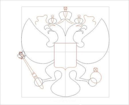 Герб России рисунок поэтапно