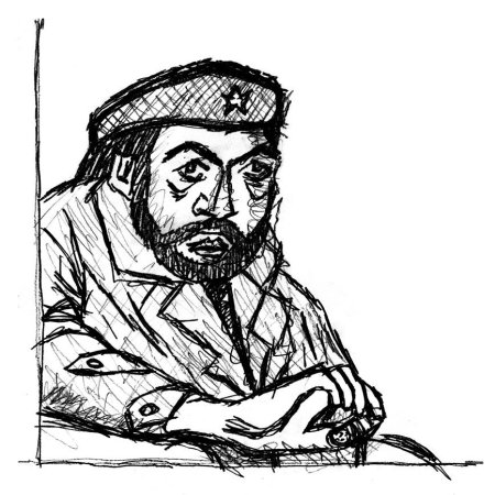 Че Гевара рисунок карандашом