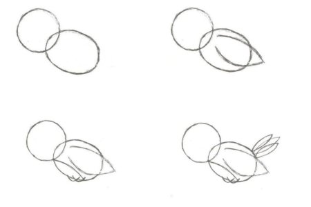 Воробей поэтапное рисование для детей