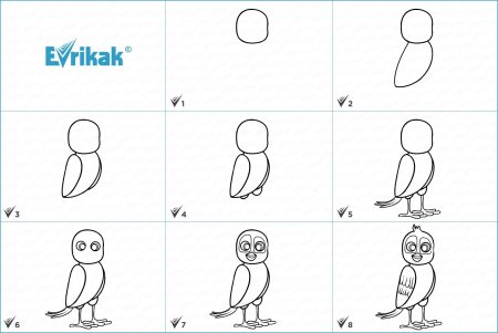 Синичка рисунок пошагово