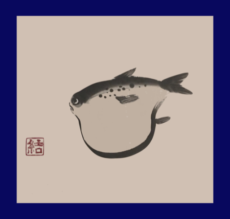 Рыба фугу эскиз