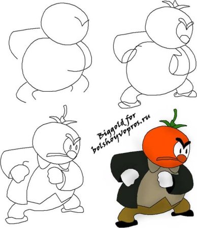 Рисование мультяшного персонажа