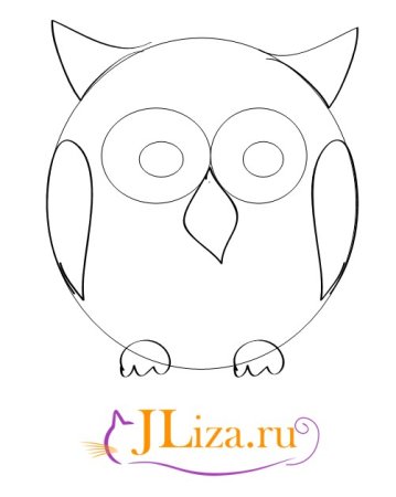 Поэтапное рисование Совы