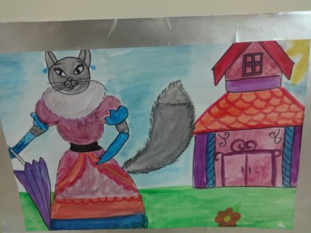 Иллюстрация к произведению Маршака Кошкин дом