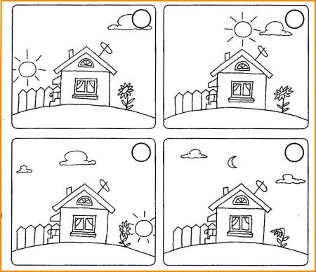 Части суток задания для детей