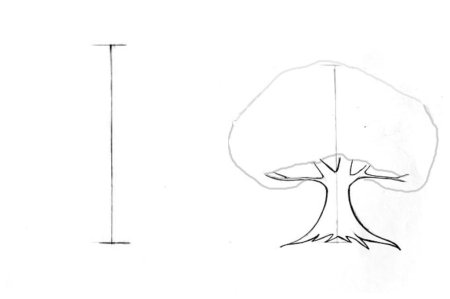 Рисование с натуры листа дерева.