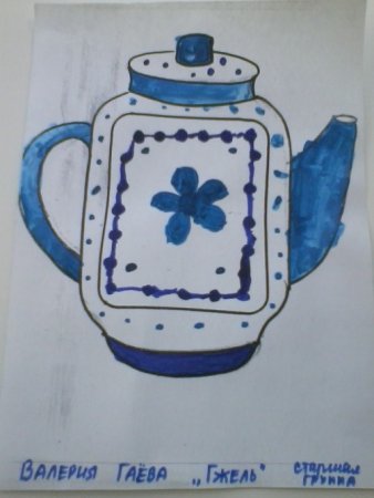 Гжель этапы росписи