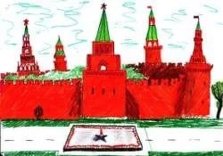 Храм Василия Блаженного набросок