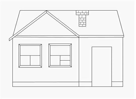 Дом схематический рисунок