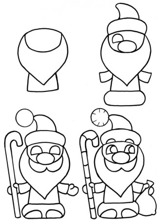 Рисовать Деда Мороза