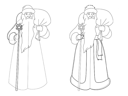 Как нарисовать Деда Мороза