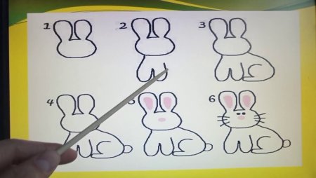 Рисование зайчика