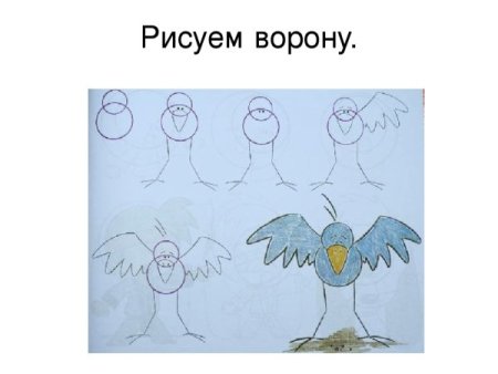 Поэтапное рисование Грача