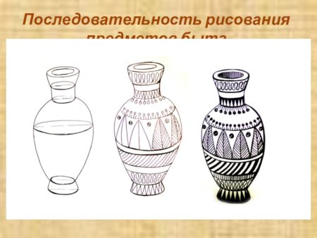 Рисунок вазы с узорами