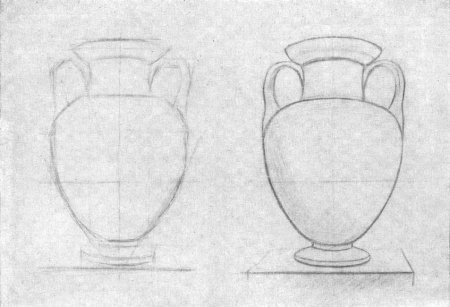 Поэтапное рисование греческой вазы