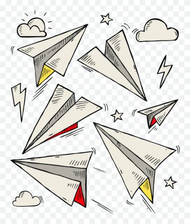 Бумажный самолетик арт