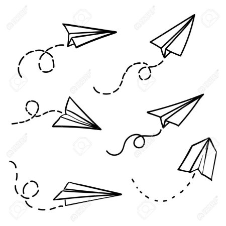 Самолётик из бумаги рисунок