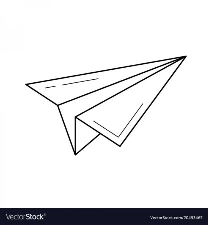Самолёт из бумаги рисунок