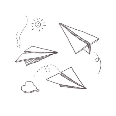 Бумажный самолетик рисунок