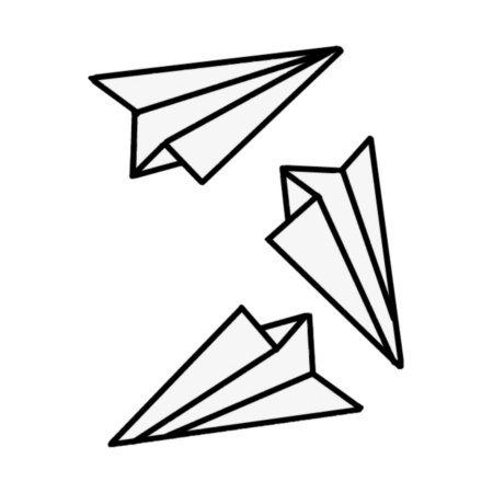 Эскиз бумажного самолета