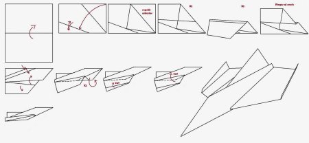 Бумажный самолетик эскиз