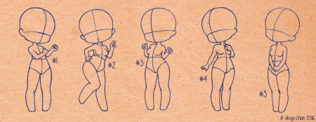 Чиби позы для рисования