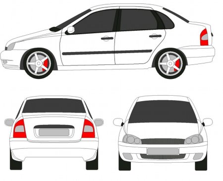 Лада Калина седан чертеж