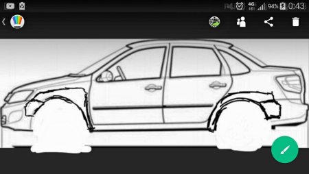 Первые эскизы Лада Гранта