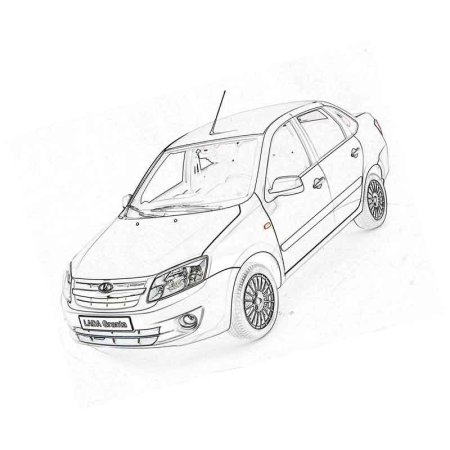 Лада Гранта рисунок спереди