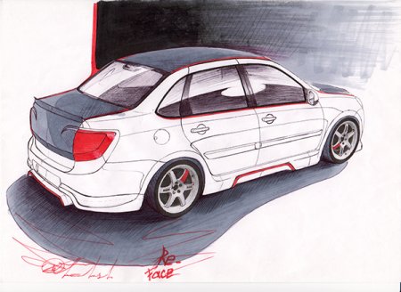 Лада Гранта спорт чертеж