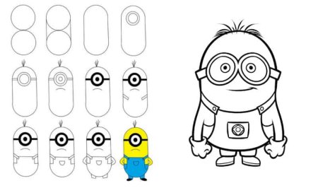 Миньоны рисунок карандашом для срисовки