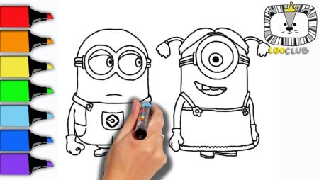 Миньоны пошаговое рисование