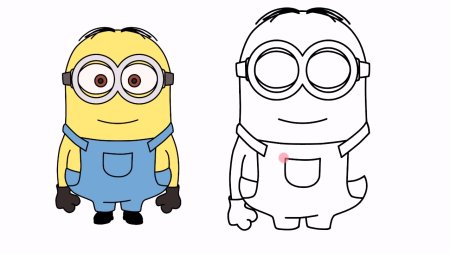 Миньон рисунок пошагово