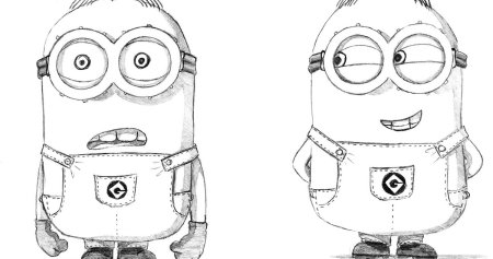Миньон рисунок карандашом