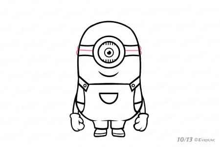 Миньоны картинки для срисовки