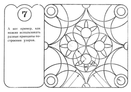 Орнаменты по математике с циркулем